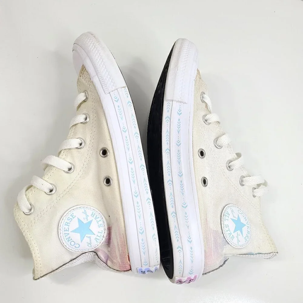 Converse Disney Chuck Taylor High Top White Frozen Elsa Sneakers
